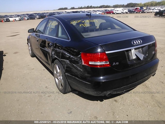 WAUEG74F86N025360 - 2006 AUDI A6 S-LINE 3.2 QUATTRO BLACK photo 3