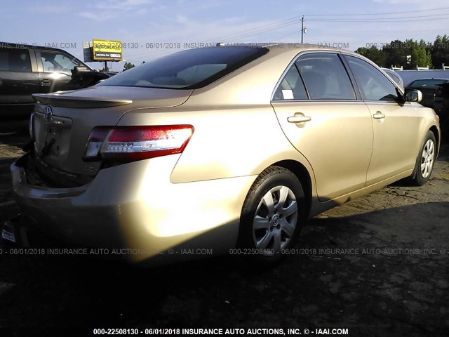 4T1BF3EK8AU116202 - 2010 TOYOTA CAMRY SE/LE/XLE 金色 照片 4