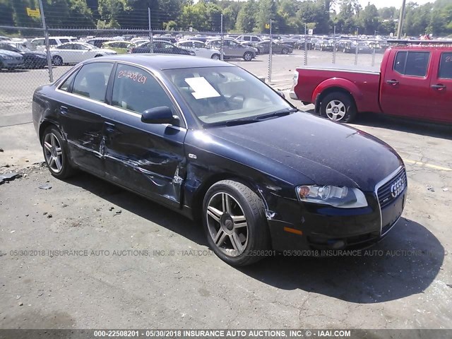 WAUDF78EX7A014370 - 2007 AUDI A4 2.0T QUATTRO Dark Blue photo 1