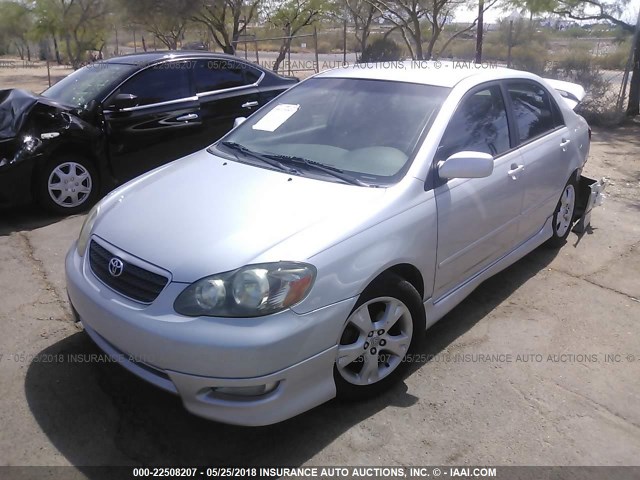 2T1BY32E06C551698 - 2006 TOYOTA COROLLA XRS SILVER photo 2