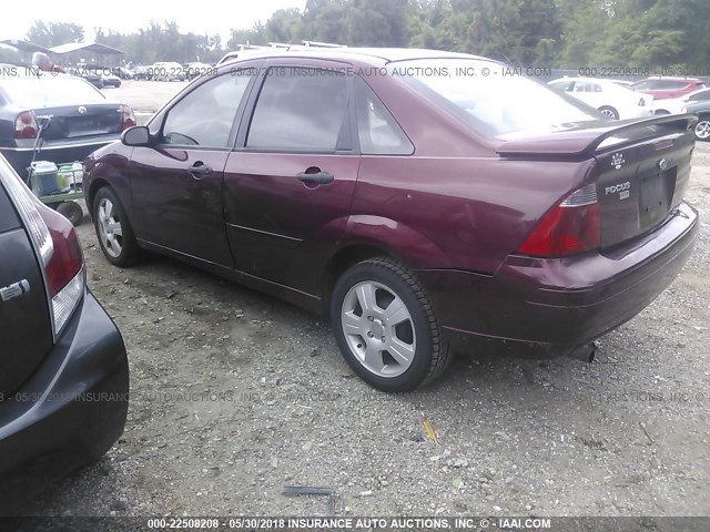 1FAHP34N67W278999 - 2007 FORD FOCUS ZX4/S/SE/SES 栗色 照片 3