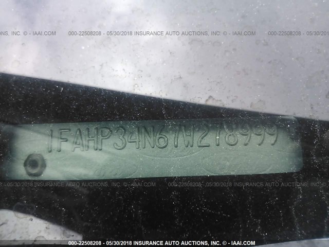 1FAHP34N67W278999 - 2007 FORD FOCUS ZX4/S/SE/SES 栗色 照片 9