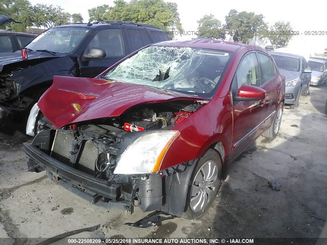 3N1AB6AP9CL691147 - 2012 NISSAN SENTRA 2.0/2.0S/SR/2.0SL RED photo 2