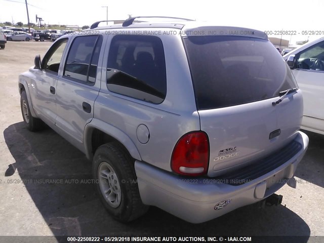 1B4HR28Z4YF107775 - 2000 DODGE DURANGO SILVER photo 3