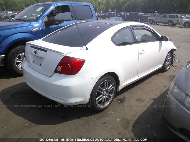 JTKDE177770154882 - 2007 TOYOTA SCION TC WHITE photo 4