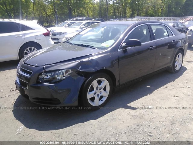 1G1ZB5E1XBF334285 - 2011 CHEVROLET MALIBU LS GRAY photo 2
