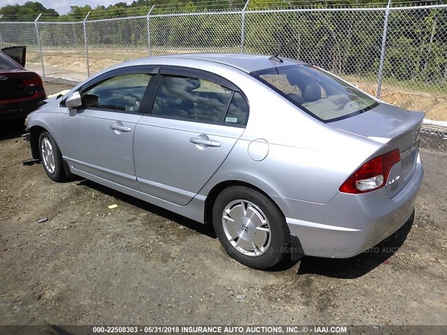 JHMFA3F26AS003846 - 2010 HONDA CIVIC HYBRID SILVER photo 3