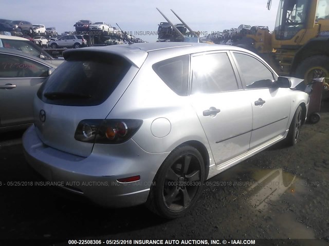 JM1BK343141126070 - 2004 MAZDA 3 HATCHBACK SILVER photo 4