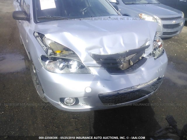 JM1BK343141126070 - 2004 MAZDA 3 HATCHBACK SILVER photo 6