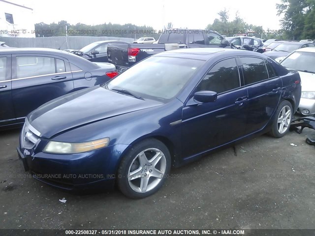 19UUA66295A034886 - 2005 ACURA TL BLUE photo 2