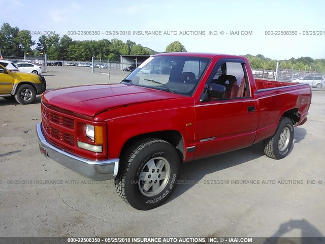 1GTDK14Z4JZ519415 - 1988 GMC GMT-400 K1500 RED photo 2