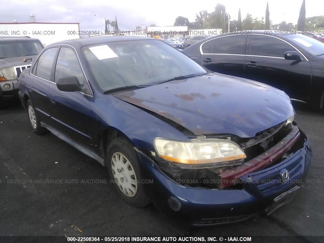 1HGCF86622A167030 - 2002 HONDA ACCORD VALUE BLUE photo 1