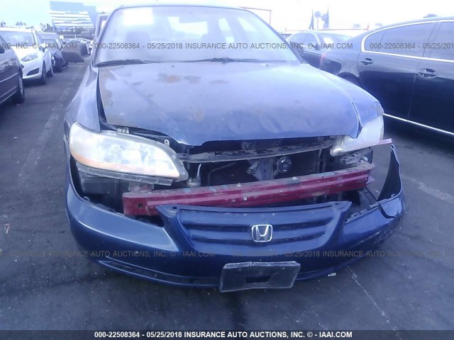 1HGCF86622A167030 - 2002 HONDA ACCORD VALUE BLUE photo 6