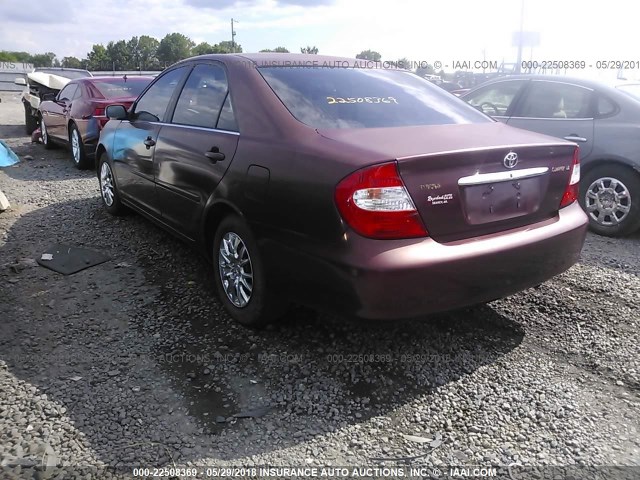 JTDBE32KX30139485 - 2003 TOYOTA CAMRY LE/XLE Kastanienbraun Foto 3
