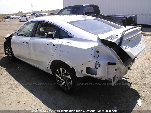 19XFC2F78HE080376 - 2017 HONDA CIVIC EX WHITE photo 3