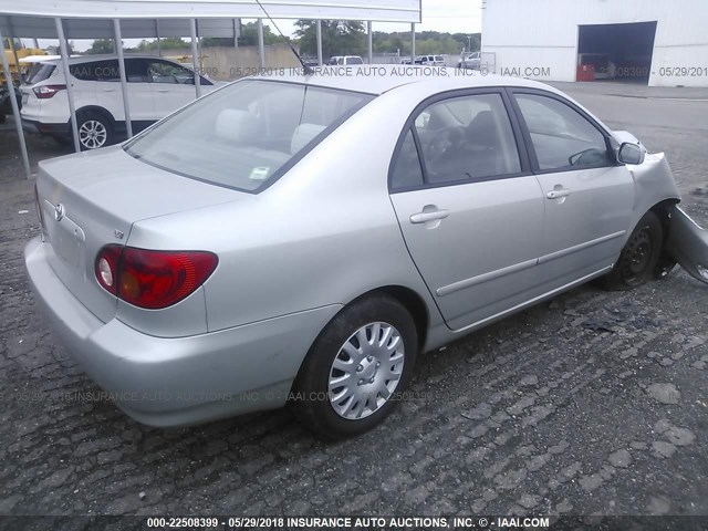 2T1BR32E03C095128 - 2003 TOYOTA COROLLA CE/LE/S SILVER photo 4