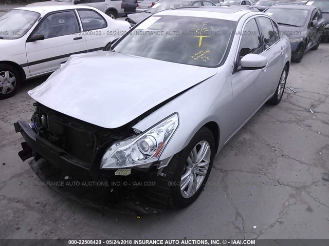 JN1CV6AP0BM505418 - 2011 INFINITI G37 SPORT SILVER photo 2