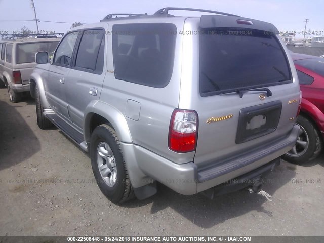 JT3GN87RX10194058 - 2001 TOYOTA 4RUNNER LIMITED SILVER photo 3