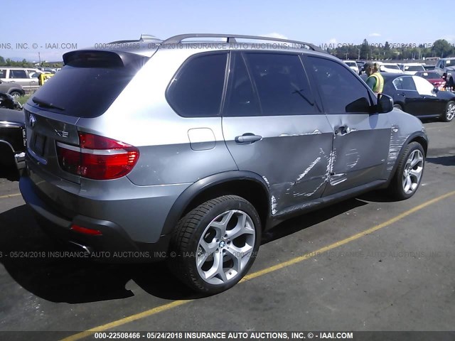 5UXFE83558L161342 - 2008 BMW X5 4.8I GRAY photo 4
