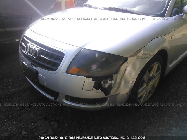 TRUSC28NX31009112 - 2003 AUDI TT SILVER photo 6