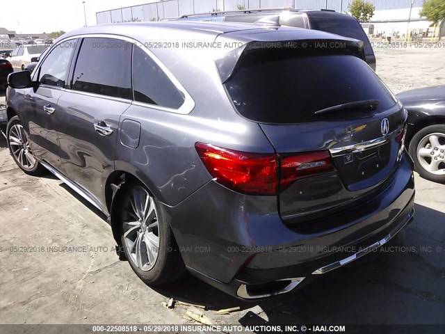 5FRYD4H50HB029041 - 2017 ACURA MDX TECHNOLOGY GRAY photo 3