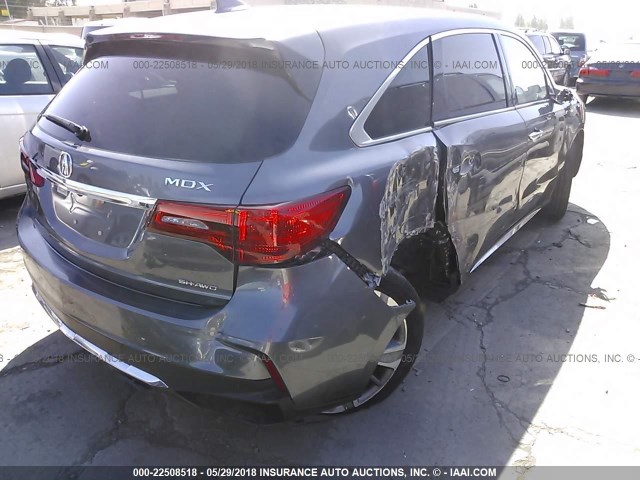 5FRYD4H50HB029041 - 2017 ACURA MDX TECHNOLOGY GRAY photo 4