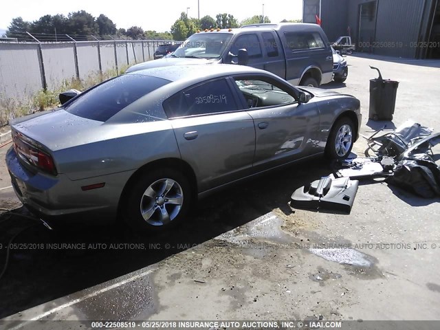 2B3CL3CG4BH563437 - 2011 DODGE CHARGER GRAY photo 4