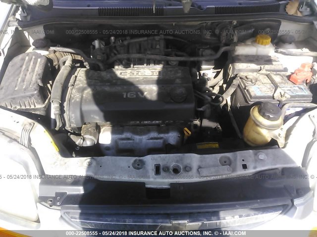 KL1TD62625B416821 - 2005 CHEVROLET AVEO LS 银色 照片 10
