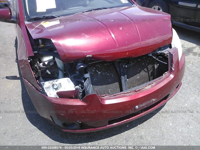 3N1AB61E47L647657 - 2007 NISSAN SENTRA 2.0/2.0S/2.0SL MAROON photo 6