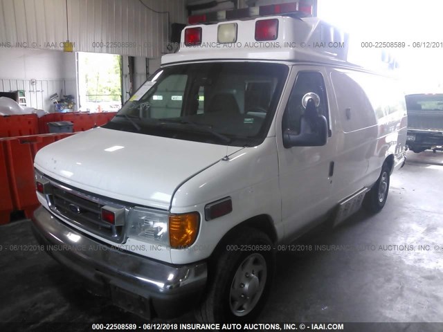 1FDSS34F93HB58020 - 2003 FORD ECONOLINE E350 SUPER DUTY VAN WHITE photo 2