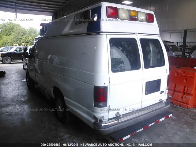 1FDSS34F93HB58020 - 2003 FORD ECONOLINE E350 SUPER DUTY VAN WHITE photo 3