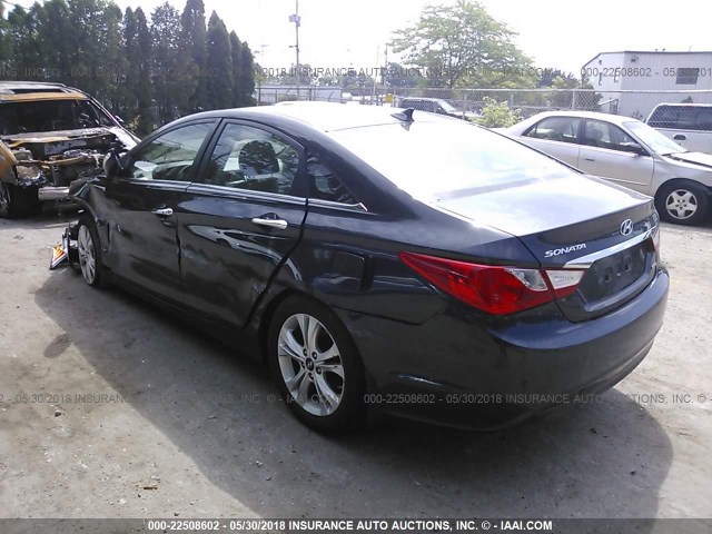 5NPEC4AC5BH107032 - 2011 HYUNDAI SONATA SE/LIMITED Dark Blue photo 3