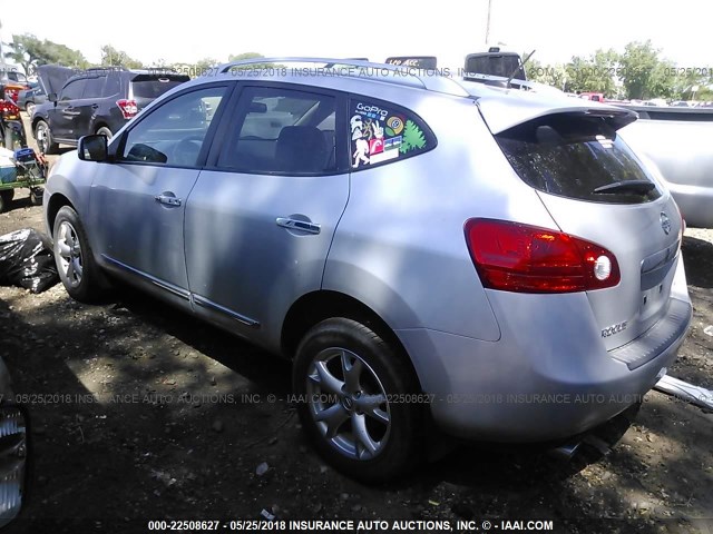 JN8AS5MT6BW565292 - 2011 NISSAN ROGUE S/SV/KROM SILVER photo 3