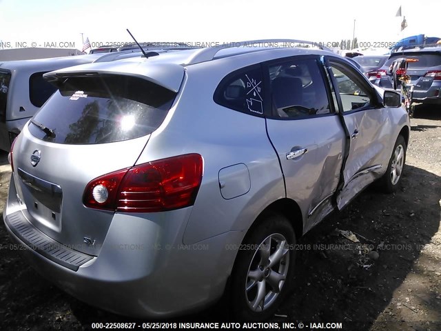 JN8AS5MT6BW565292 - 2011 NISSAN ROGUE S/SV/KROM SILVER photo 4
