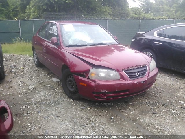 KMHDN46D26U237493 - 2006 HYUNDAI ELANTRA GLS/GT/LIMITED MAROON photo 1