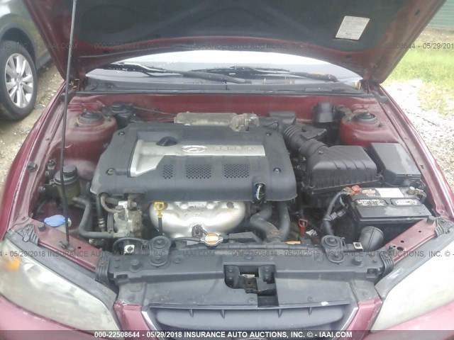 KMHDN46D26U237493 - 2006 HYUNDAI ELANTRA GLS/GT/LIMITED MAROON photo 10