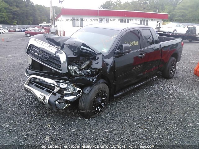 5TFBV54147X022188 - 2007 TOYOTA TUNDRA DOUBLE CAB SR5 BLACK photo 2