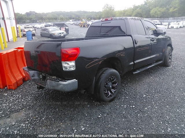 5TFBV54147X022188 - 2007 TOYOTA TUNDRA DOUBLE CAB SR5 BLACK photo 4
