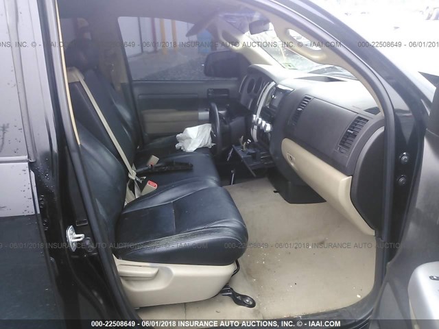 5TFBV54147X022188 - 2007 TOYOTA TUNDRA DOUBLE CAB SR5 BLACK photo 5