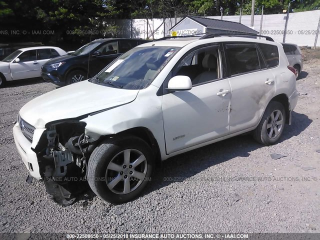 JTMBD31V275069990 - 2007 TOYOTA RAV4 LIMITED WHITE photo 2