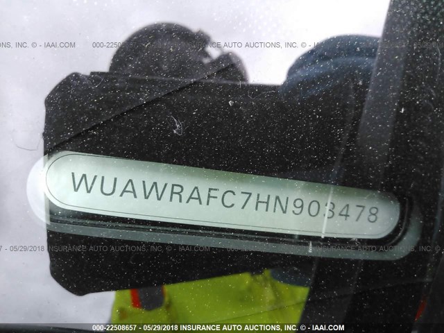 WUAWRAFC7HN903478 - 2017 AUDI RS7 PERFORMANCE/PRESTIGE 银色 照片 9