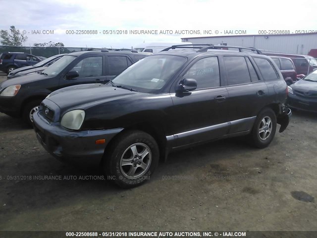 KM8SB12B13U358918 - 2003 HYUNDAI SANTA FE GL BLACK photo 2