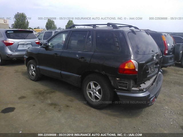 KM8SB12B13U358918 - 2003 HYUNDAI SANTA FE GL BLACK photo 3