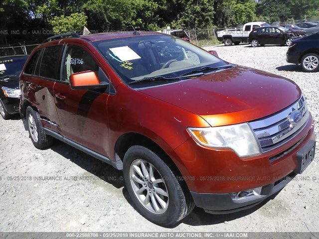 2FMDK48C27BB07752 - 2007 FORD EDGE SEL ORANGE photo 1