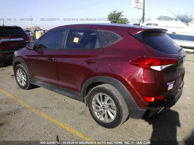 KM8J23A42GU104652 - 2016 HYUNDAI TUCSON SE MAROON photo 3