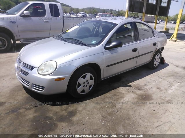 1B3ES26C64D564510 - 2004 DODGE NEON SE SILVER photo 2