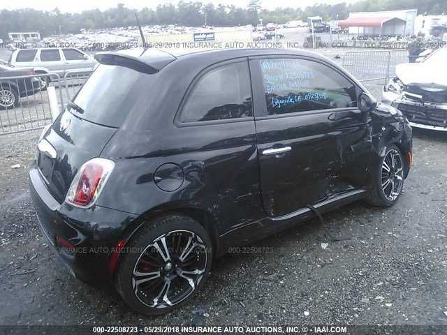 3C3CFFBR1DT554431 - 2013 FIAT 500 SPORT BLACK photo 4