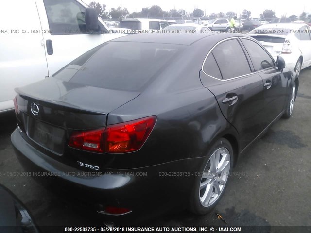 JTHBE262765005608 - 2006 LEXUS IS 350 GRAY photo 4