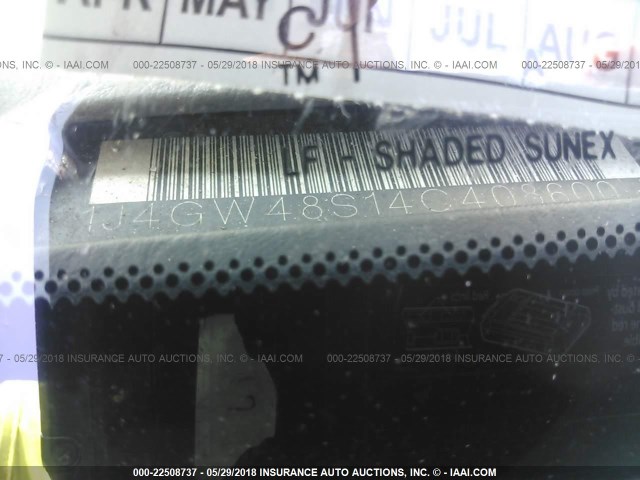 1J4GW48S14C408600 - 2004 JEEP GRAND CHEROKEE LAREDO/COLUMBIA/FREEDOM 灰色 照片 9