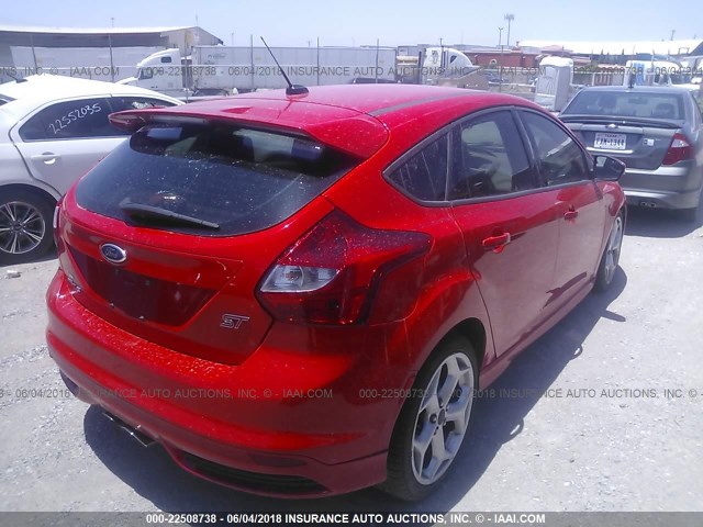 1FADP3L92DL231579 - 2013 FORD FOCUS ST RED photo 4